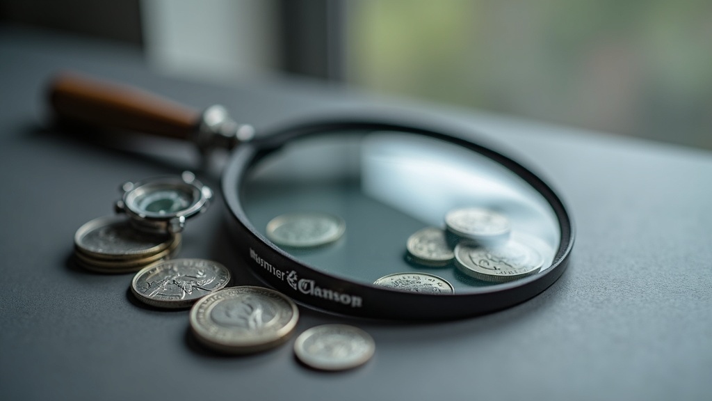 Loupe and scale used to evaluate coins before a dealer buyback offer