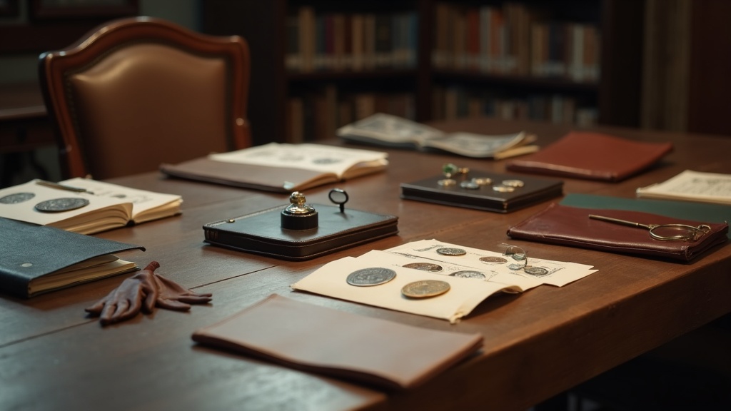 Coin club meeting table with albums and loupes illustrating how numismatic societies work