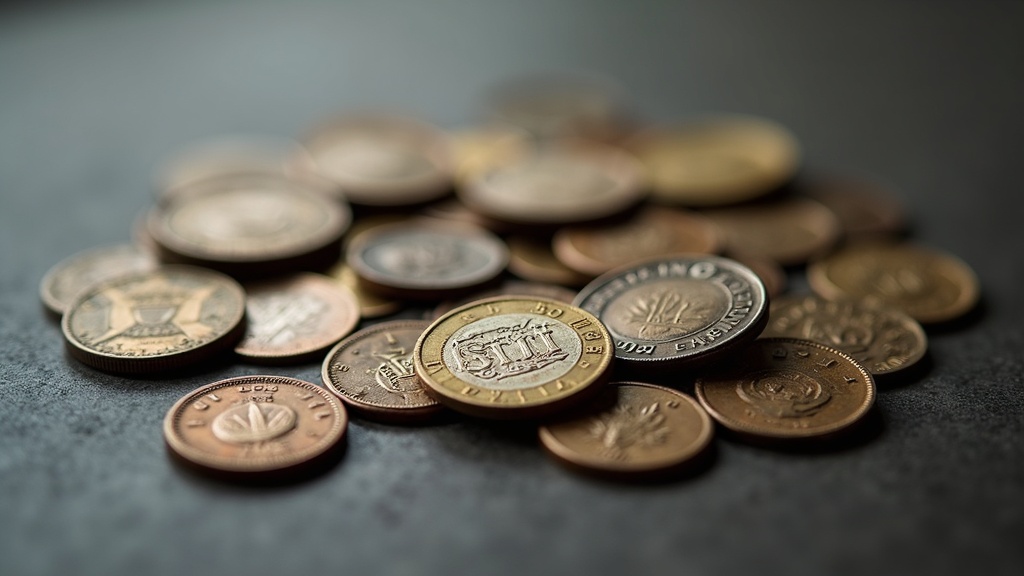 Old coins from different historical eras illustrating how coins reflect history