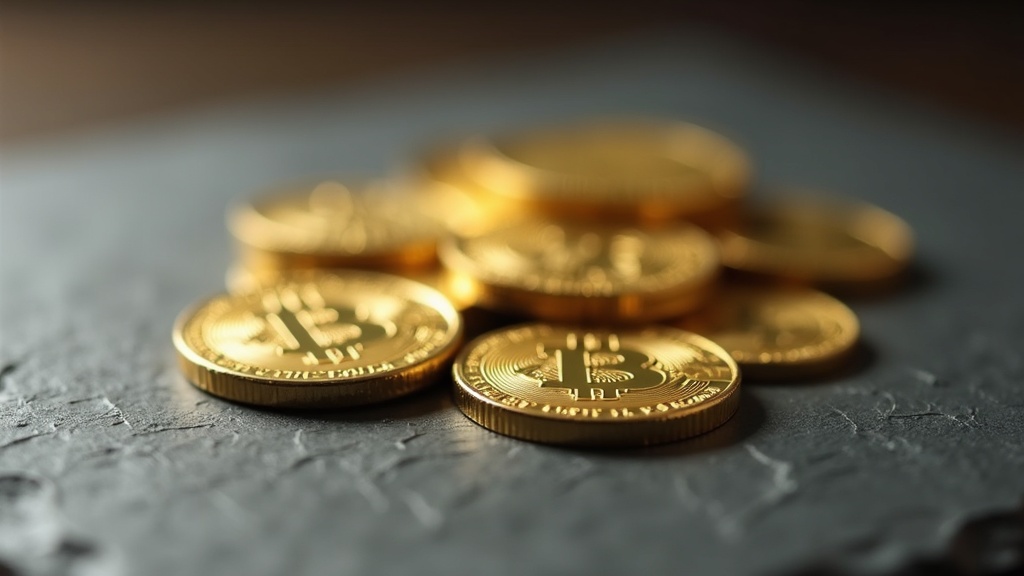 Gold bullion coins and a bar on a neutral surface representing gold interest during economic uncertainty