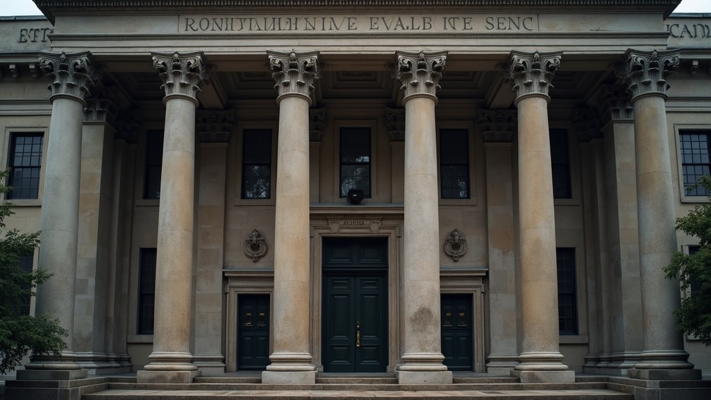 Historic exterior of an early United States Mint building representing the history of the US Mint