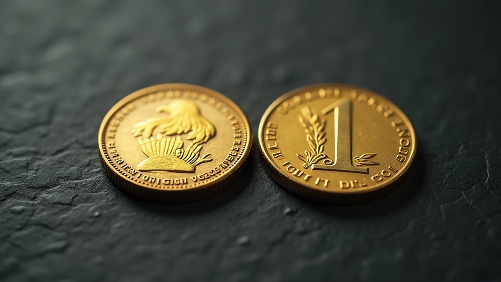 Antique numismatic coin next to a modern bullion coin illustrating numismatic value vs bullion value