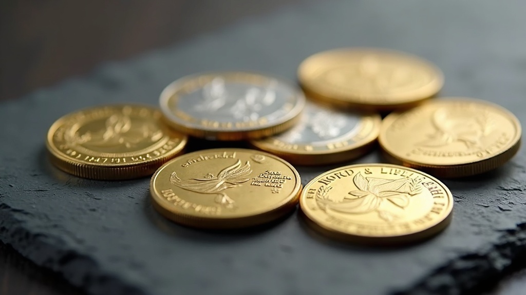 US Mint commemorative coins displayed on a neutral surface showing detailed relief design