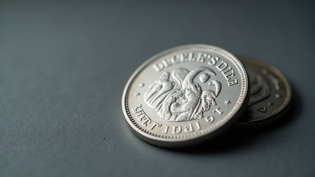 Close-up of an uncirculated coin illustrating what coin grading means
