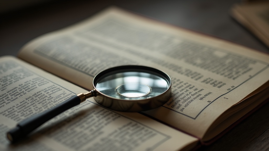 Loupe and coin album used when researching coin population data